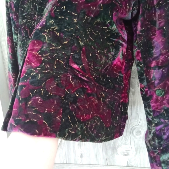 Principles Floral Velvet Short Jacket 14 - Picture 2 of 7